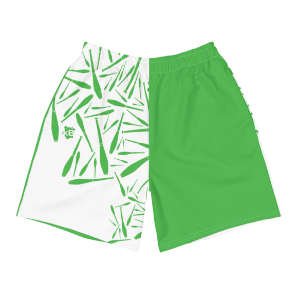 Unisex Athletic Long Shorts Juggling Harlequin Green - Image 2